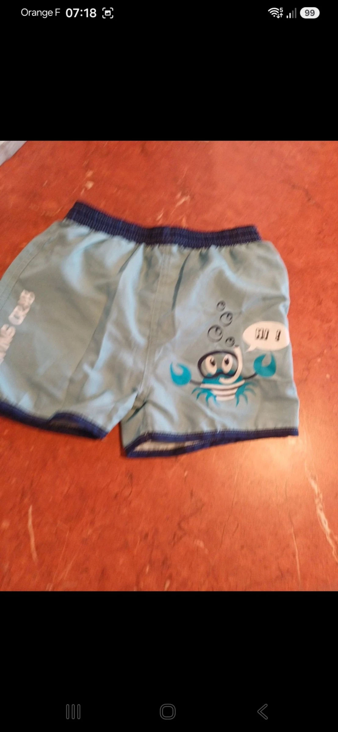 Short de bain garçon taille 6 ans